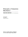 Principles of Quantum Mechanics 2nd Edition