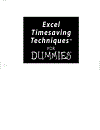 Excel Timesaving Techniques For Dummies