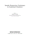 Sample Preparation Techniques in Analytical Chemistry