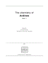 The Chemistry of Anilines Part I