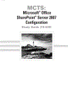 MCTS Ms Office SharePoint Server 2007 Configuration Study Guide