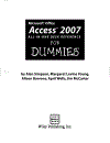 Access 2007 All in One Desk Reference For Dummies