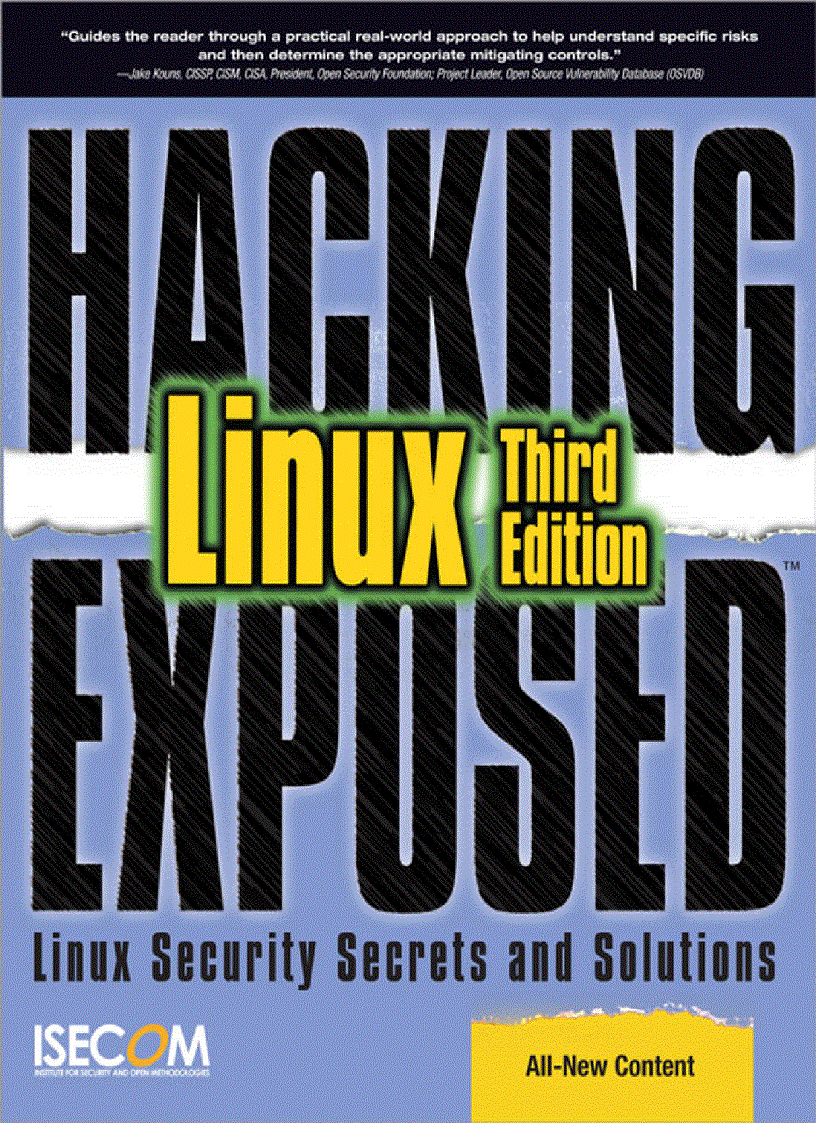 Hacking Exposed Linux Security Secrets and Solutions Third Edition