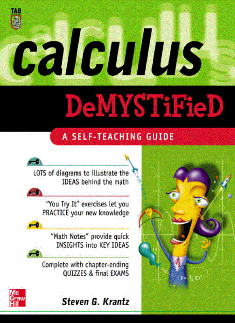 Calculus Demystified A Self Teaching Guide