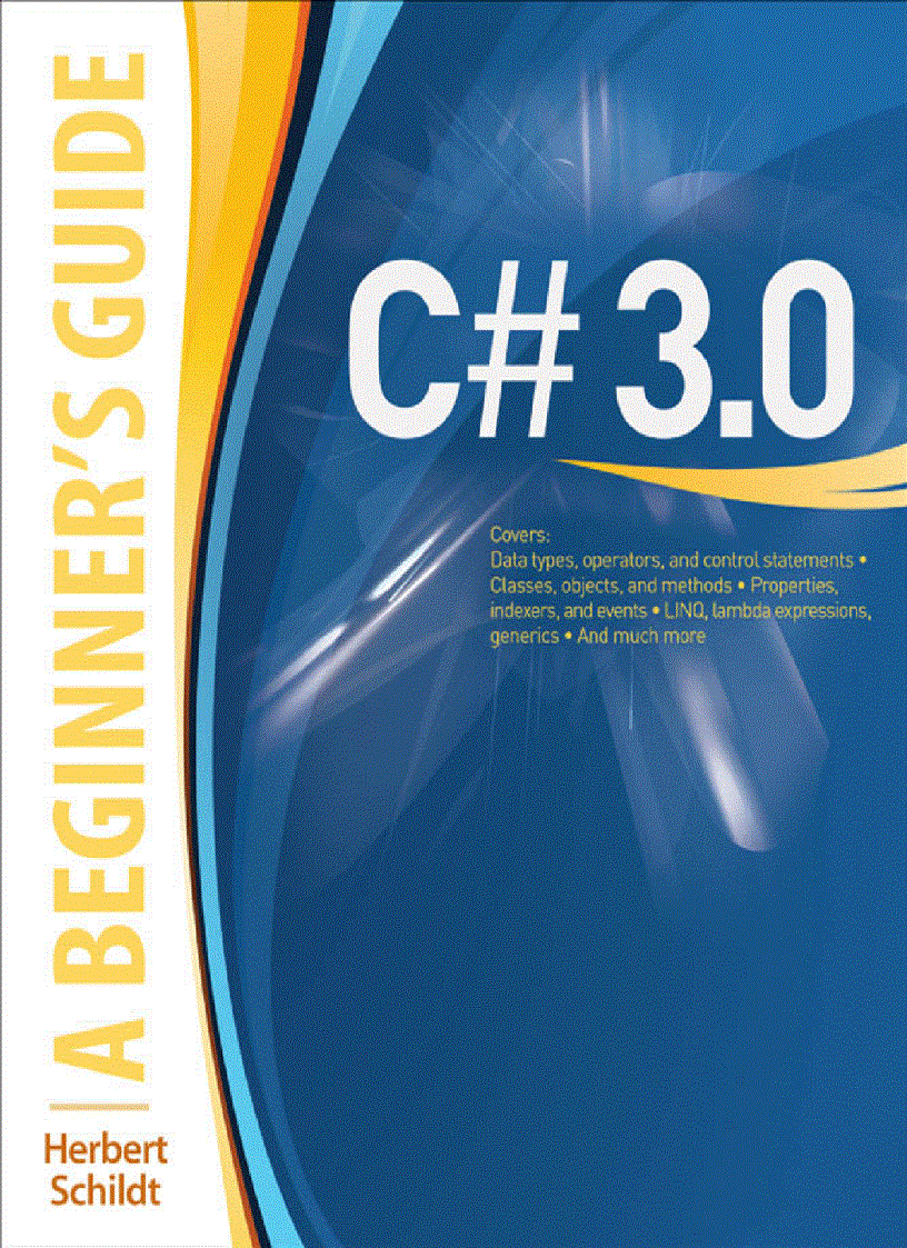 CSharp 3 0 A Beginners Guide Aug 2008