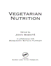 Vegetarian Nutrition Modern Nutrition 1st Edition