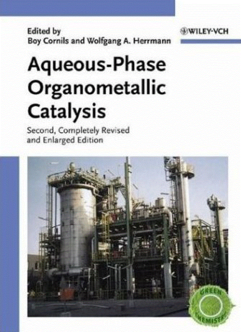 Aqueous phase Organometallic Catalysis 2nd Edition