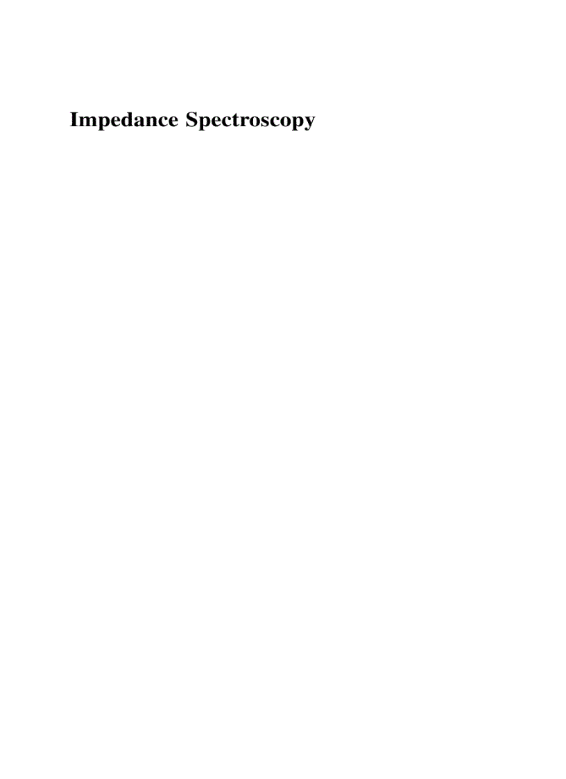 Impedance Spectroscopy Theory