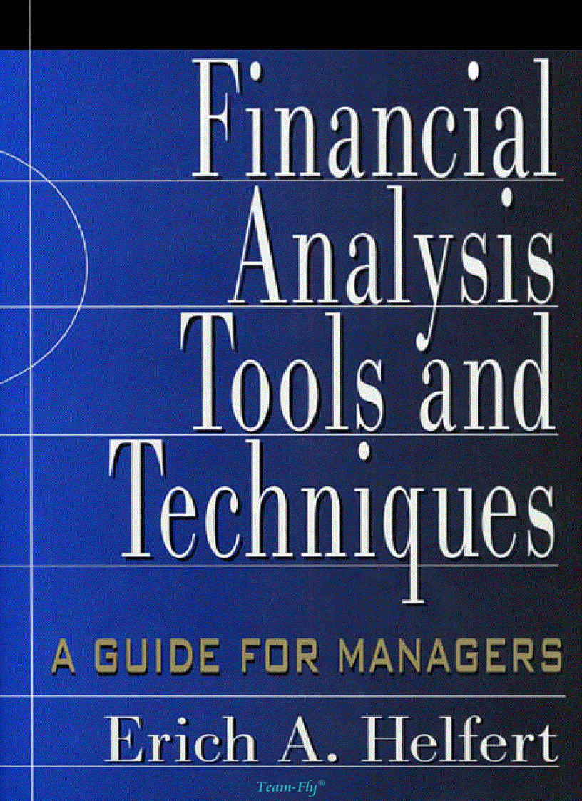 Financial Analysis Tools And Techniques