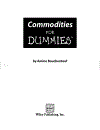 Commodities For Dummies 1st Edition