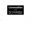 Commodities For Dummies 1st Edition