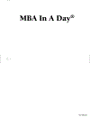 MBA In a Day What You Would Learn at Top Tier Business School