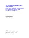 Modeling Financial Markets