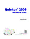 Quicken 2009 The Official Guide Sep 2008