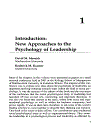 The Psychology of Leadership