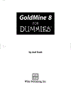 GoldMine 8 For Dummies