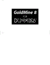 GoldMine 8 For Dummies