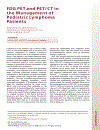 Patient Preparation and Performance of PET CT Scans in Pediatric Patients