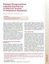 Patient Preparation and Performance of PET CT Scans in Pediatric Patients