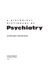 A Historical Dictionary of Psychiatry