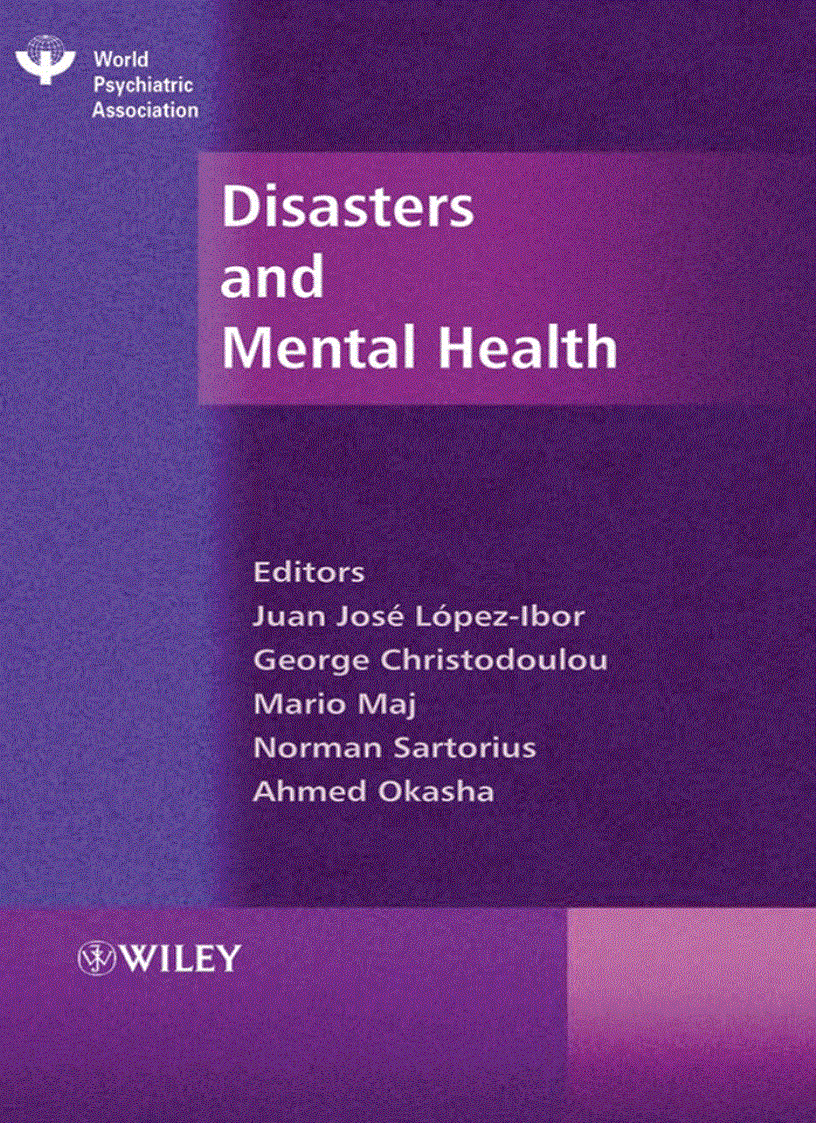 Disasters and Mental Health 1st Edition