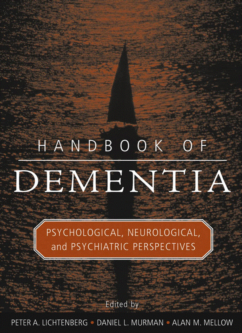 Handbook of Dementia 1st Edition