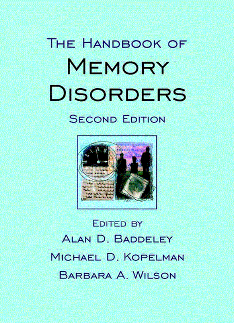 The Handbook of Memory Disorders 2nd Edition