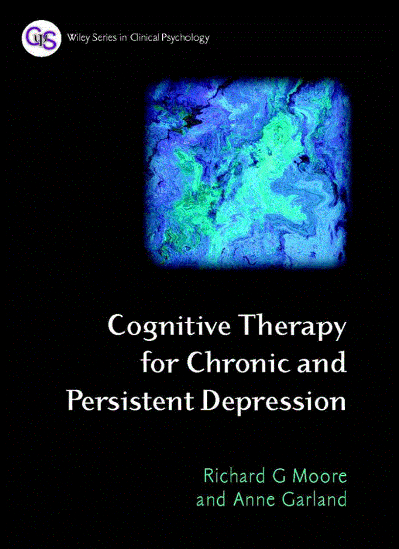 Cognitive Therapy for Chronic and Persistent Depression