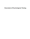 Essentials of Psychological Testing
