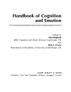 Handbook of Cognition and Emotion