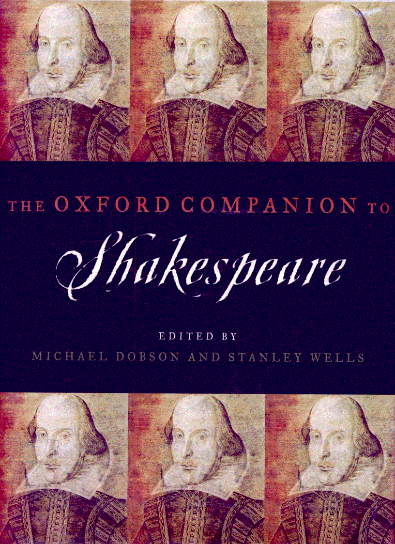 The Oxford Companion to Shakespeare