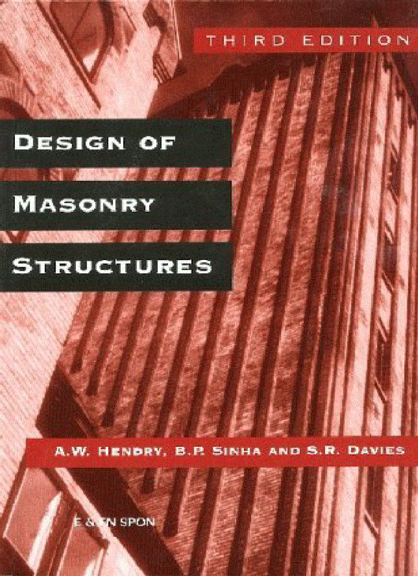 Design of Masonry Structures 3rd Edition