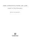 The Constitution of Law Legality in a Time of Emergency