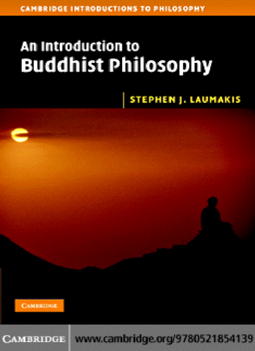 An introduction to Buddhist Philosophy