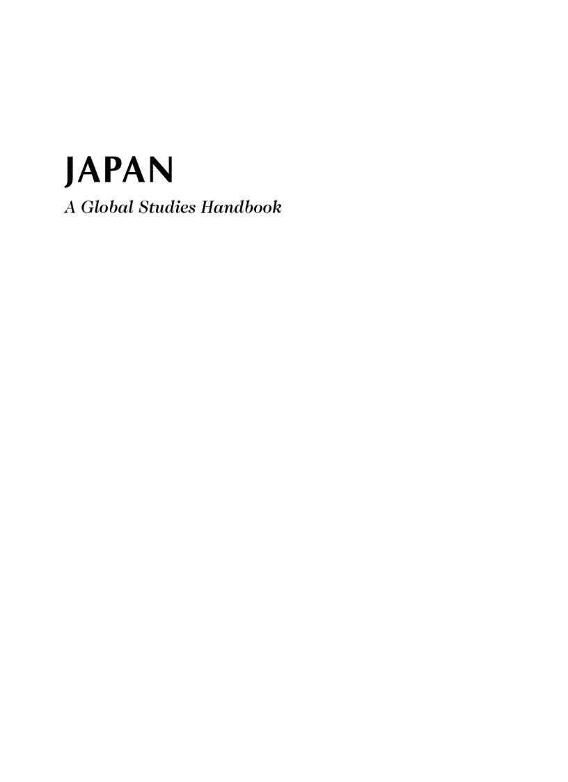 Japan Global Studies Handbook