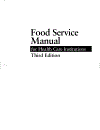 Food Service Manual for Health Care Institutions Third Edition