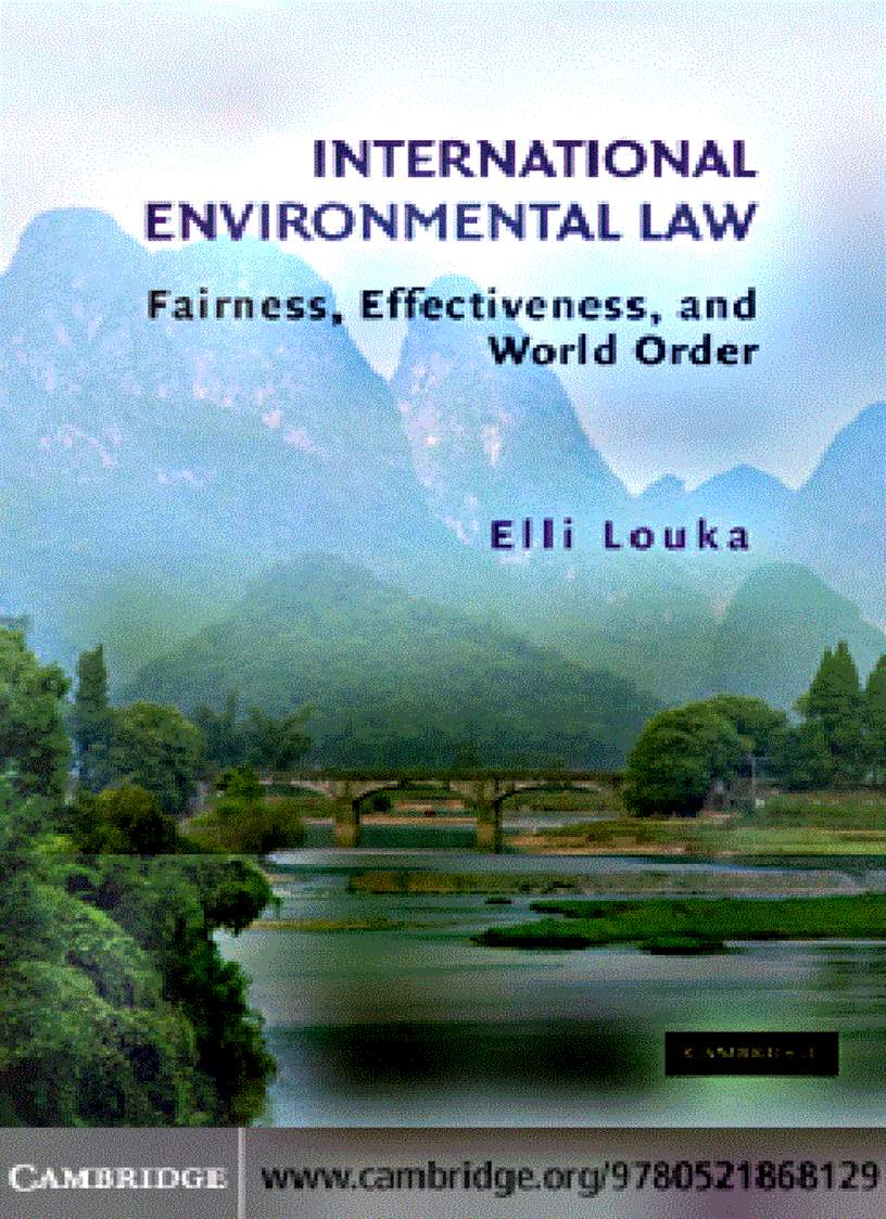 International Environmental Law 1st Edition