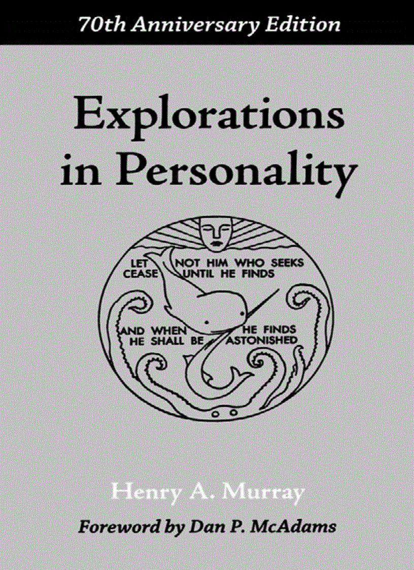 Explorations in Personality