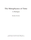 The Metaphysics of Time A Dialogue