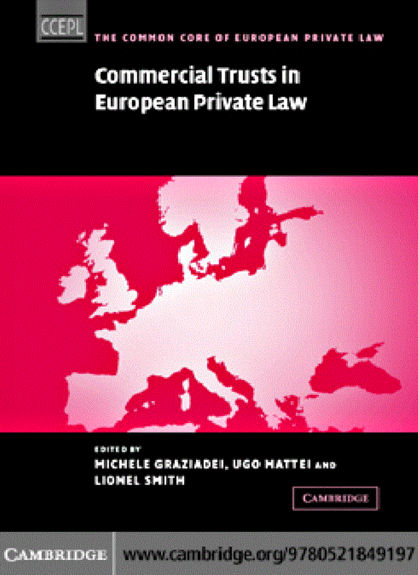 Commercial Trusts in European Private Law