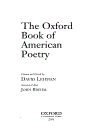 The Oxford Book of American Poetry