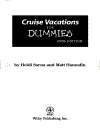 Cruise Vacations For Dummies Revised Edition