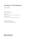 Analysis of Evidence 2nd Edition