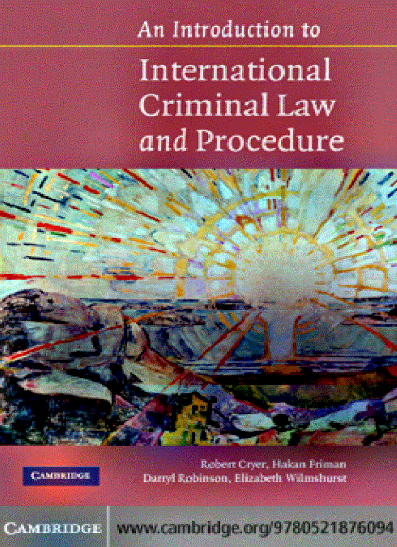 An Introduction to International Criminal Law and Procedure