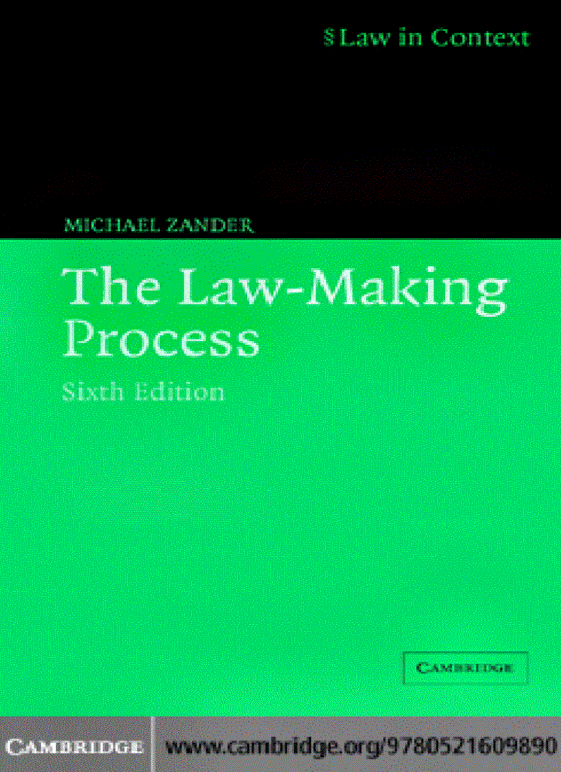 The Law Making Process