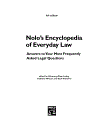 Nolo s Encyclopedia of Everyday Law 4th Edition