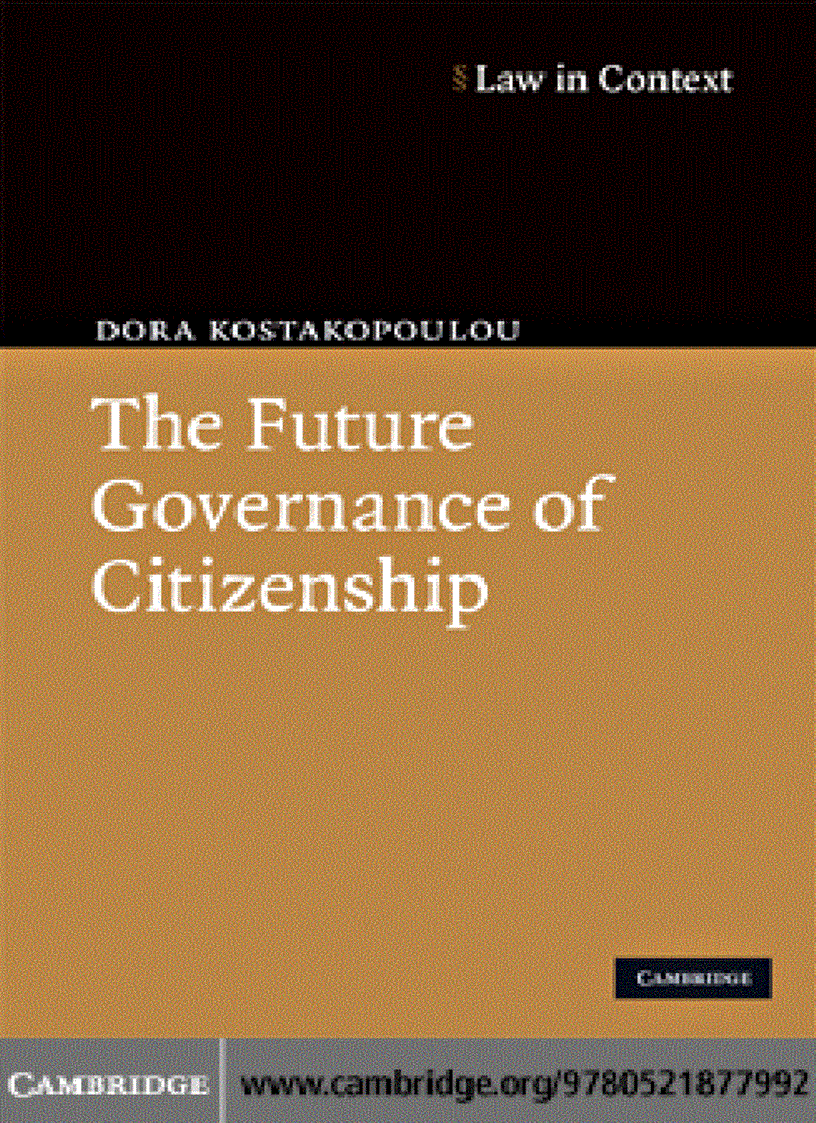 The Future Governance of Citizenship