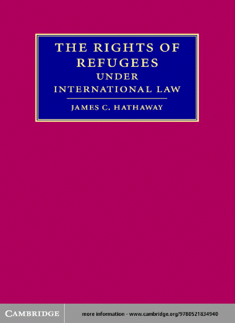 The Rights of Refugees under International Law