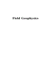 Field Geophysics Geological Field Guide 3rd Edition