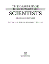 The Cambridge Dictionary of Scientists 2nd Edition